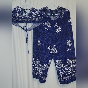 🌺 Hibiscus Collection Hawaii Ladies Beach Wear Wrap & Top Med/Lg